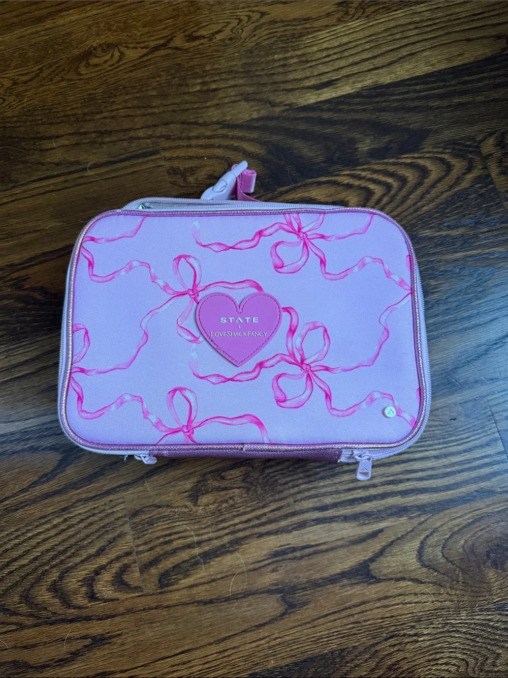 LoveShackFancy Pink Ribbon-Print Lunchbox by STATE
